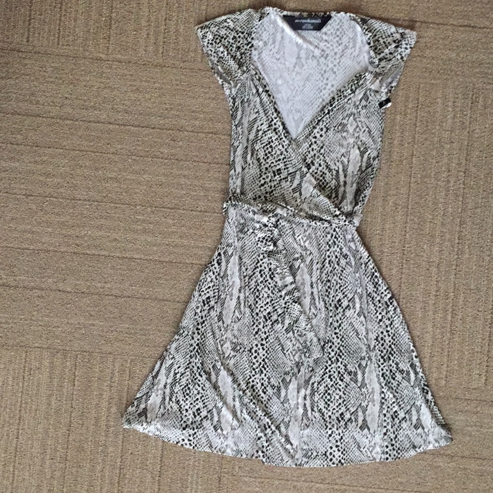 Snake skin wrap around dress.